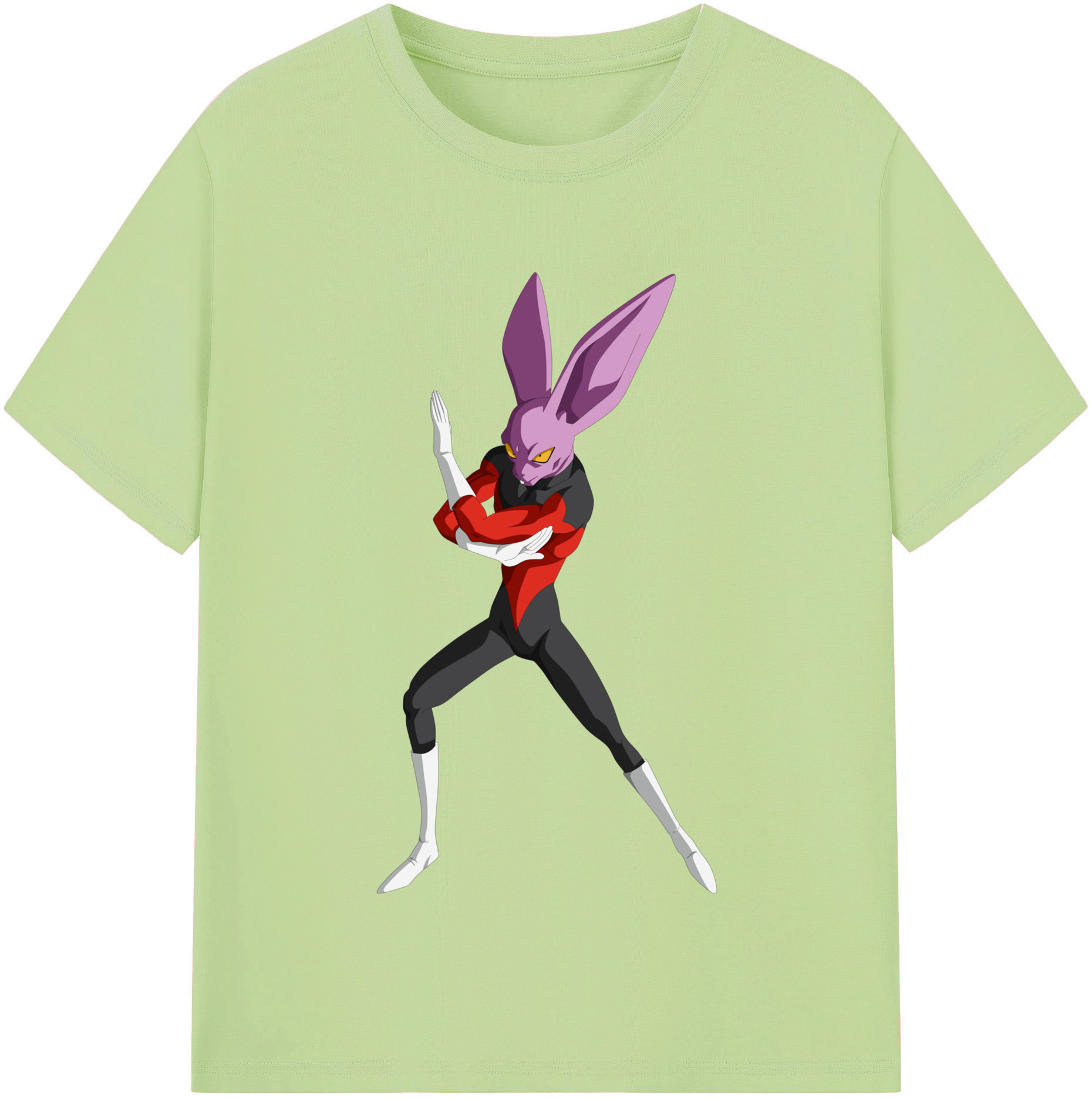 （画像用） ドラゴンボール ビルス 破壊神ビルス DRAGON BALL Beerus Birusu 綿100％半袖Tシャツ（フロントプリント）